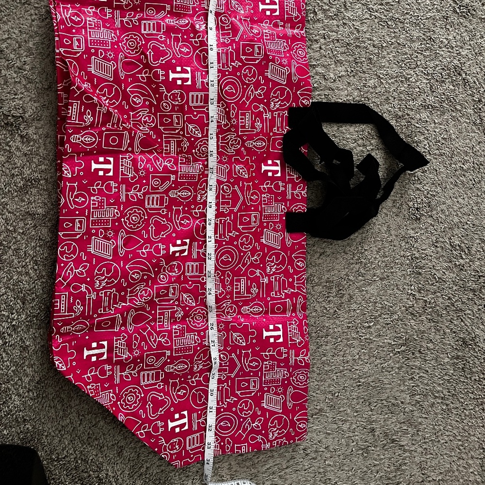 T-Mobile Unisex Oversized Big Tote Bag Pink White Reusable Shopping Beach Bag